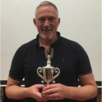 Alan Cross with the Ferring Cup trophy